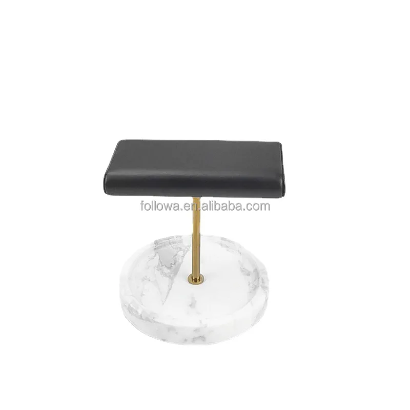 Marble watch display stand luxury marble tray based watch stand leather rack jewelry display horloge display holder