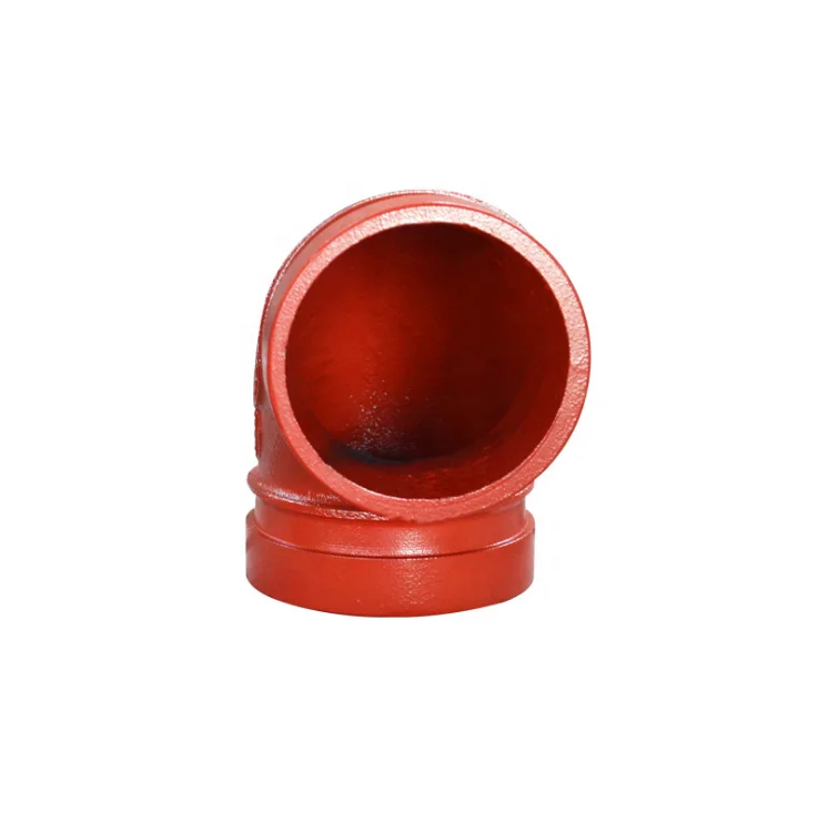 Ductile Iron Grooved Pipe Fittings Grooved Rigid Coupling Floor Flange