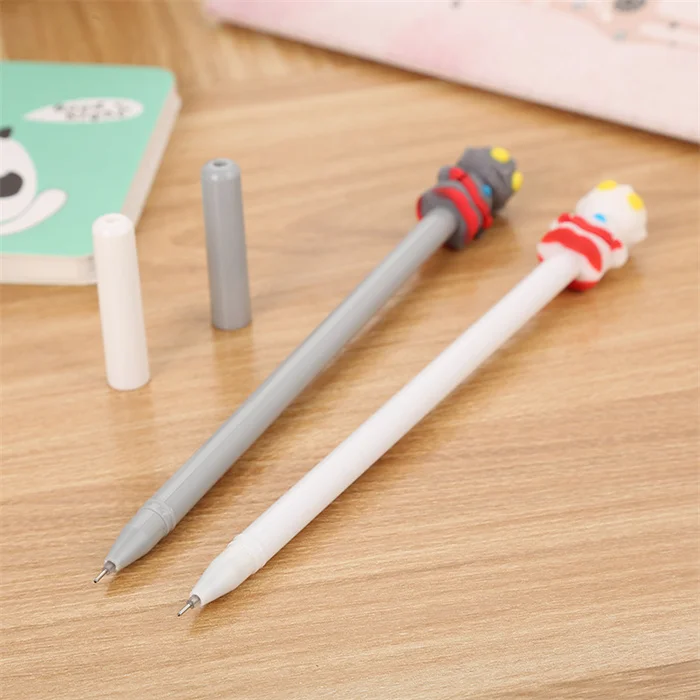 New school office Products wholesale stationery items list with Low price cartoon Hero design plastic ballpoint gel pen for boys
