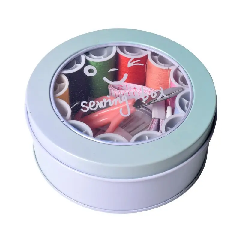 F1-392 Metal Box Mini Sewing Set Travel Home Storage Sewing kit Set Box