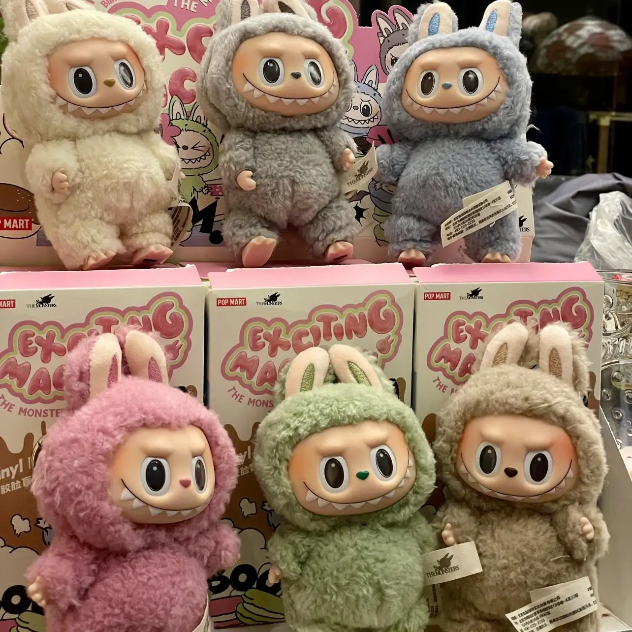 POPMART LABUBU 100% Подлинная оригинальная модель Макарон для слепых коробок подтвержденная Неоткрытая сумка V1-V2 кулон 17 см-15 см