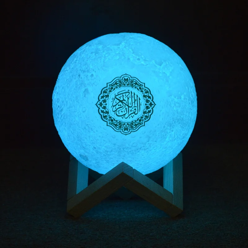 Touch moon lamp table lamp portable with app and blue tooth LED quran player mini quran speaker