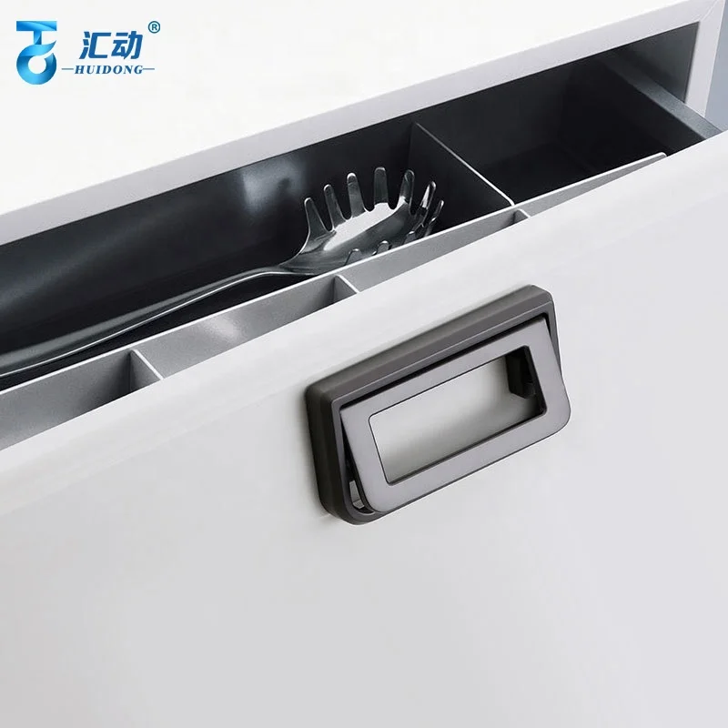 Modern simple drawer shoe cabinet doorknob sideboard bedroom wardrobe sliding door pearl black  Buckle handle