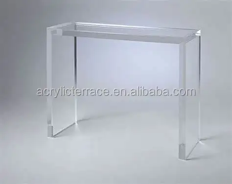 Acrylic console tables/Lucite perspex corner tables/hall ways console