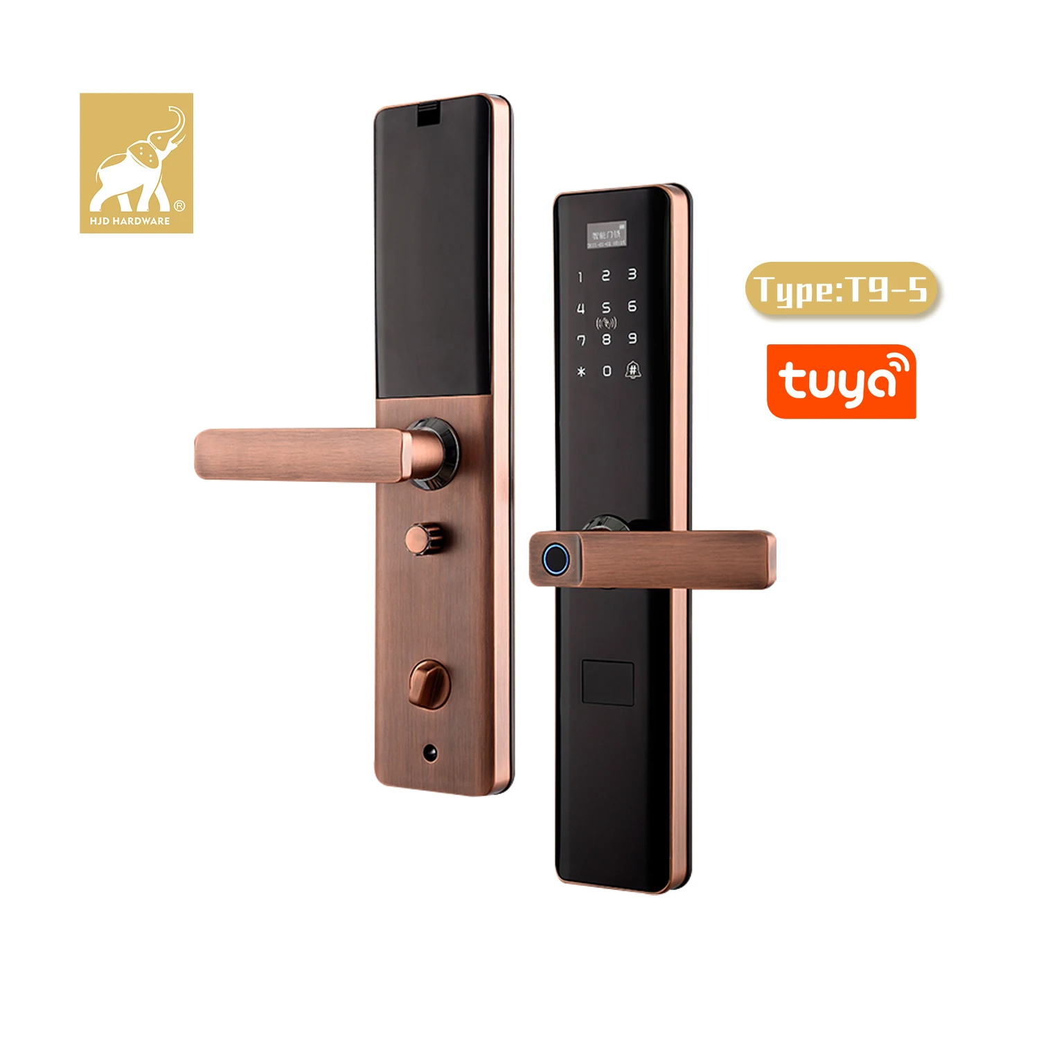 HJD stainless steel hotel wireless portable with management rfid key card hotel room security door lock system
