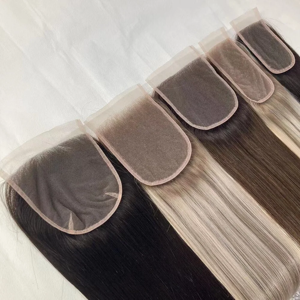 wholesale  3*5 3*6 5*5 5*6 6*6  16inches  transparent lace closure  Mesh Integration System for Hair Loss