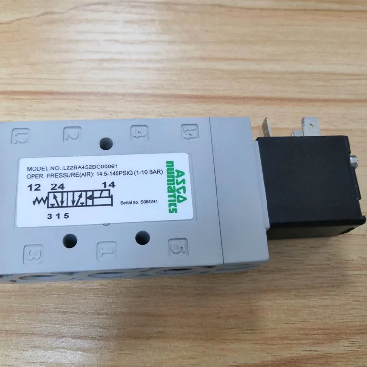 Электромагнитный клапан ASCO numпитание Электрический пневматический клапан L22BA452BG00061