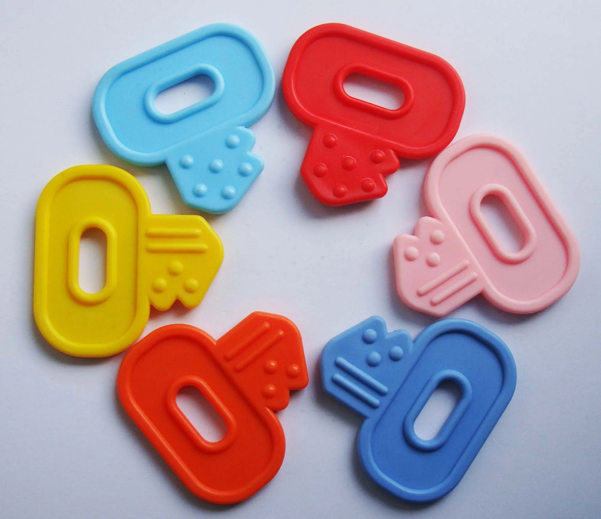 Custom Wholesale Key Shape Teether Babys Teething Toys Baby Molar Silicone Toy Accessories