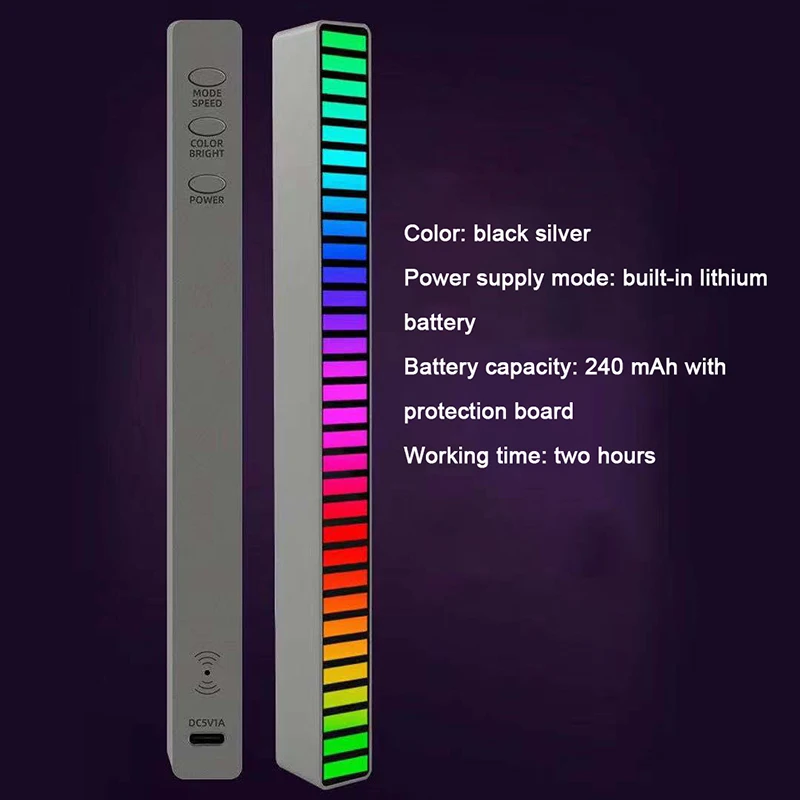 Motion Mode Colorful Voice-activated Pickup Sound Control Levels Car Rhythm Recognition Audio LED RGB Music Lights