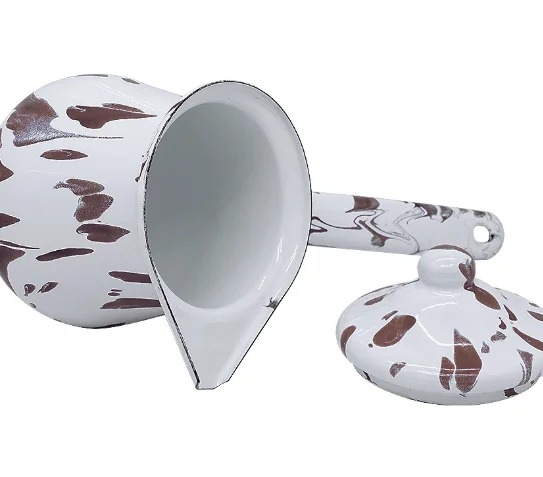 Turkish enameled coffee pot Arabic coffee mug with cover set coffee appliance