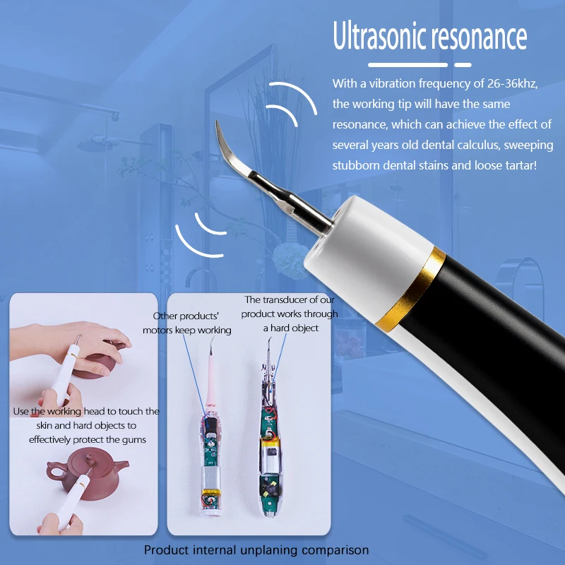  2021 Top Sale Ultra Sonic Electric Wireless Dental Problem Solution oral irrigator Ultrasonic scaler for Home