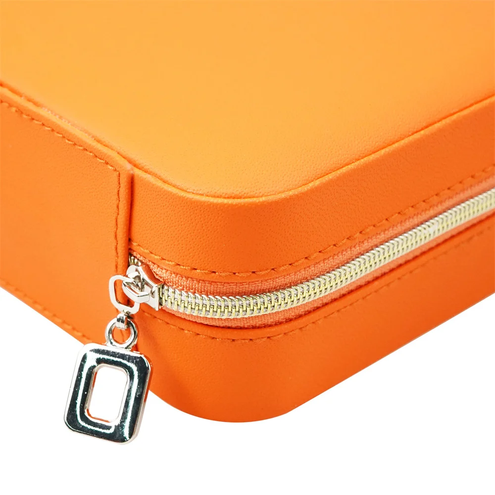 Kids Packaging Storage logo Custom Travel Overlay Portable Velvet case Leatherette High Quality Jewelry Box for Gift