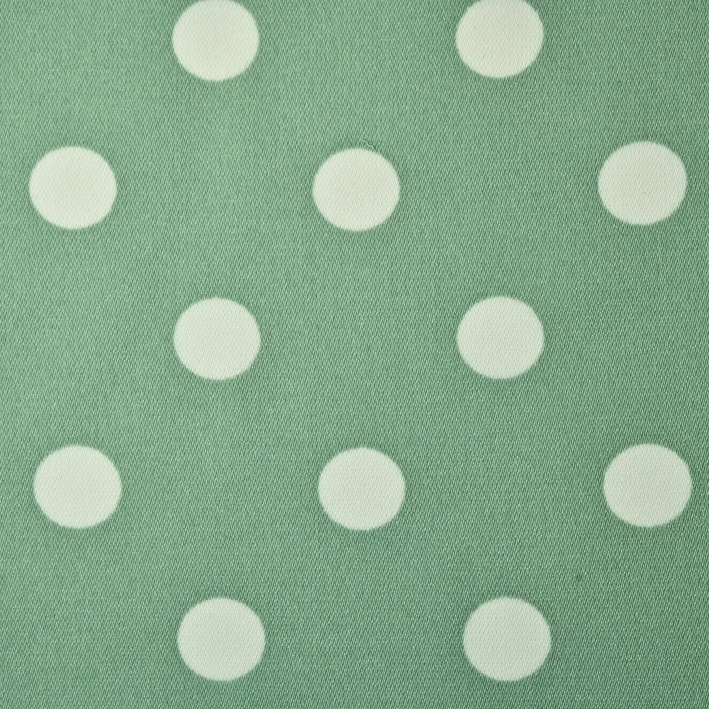 New arrival 100% polyester woven plain white and green polka dot sph printed dress fabric for apparel