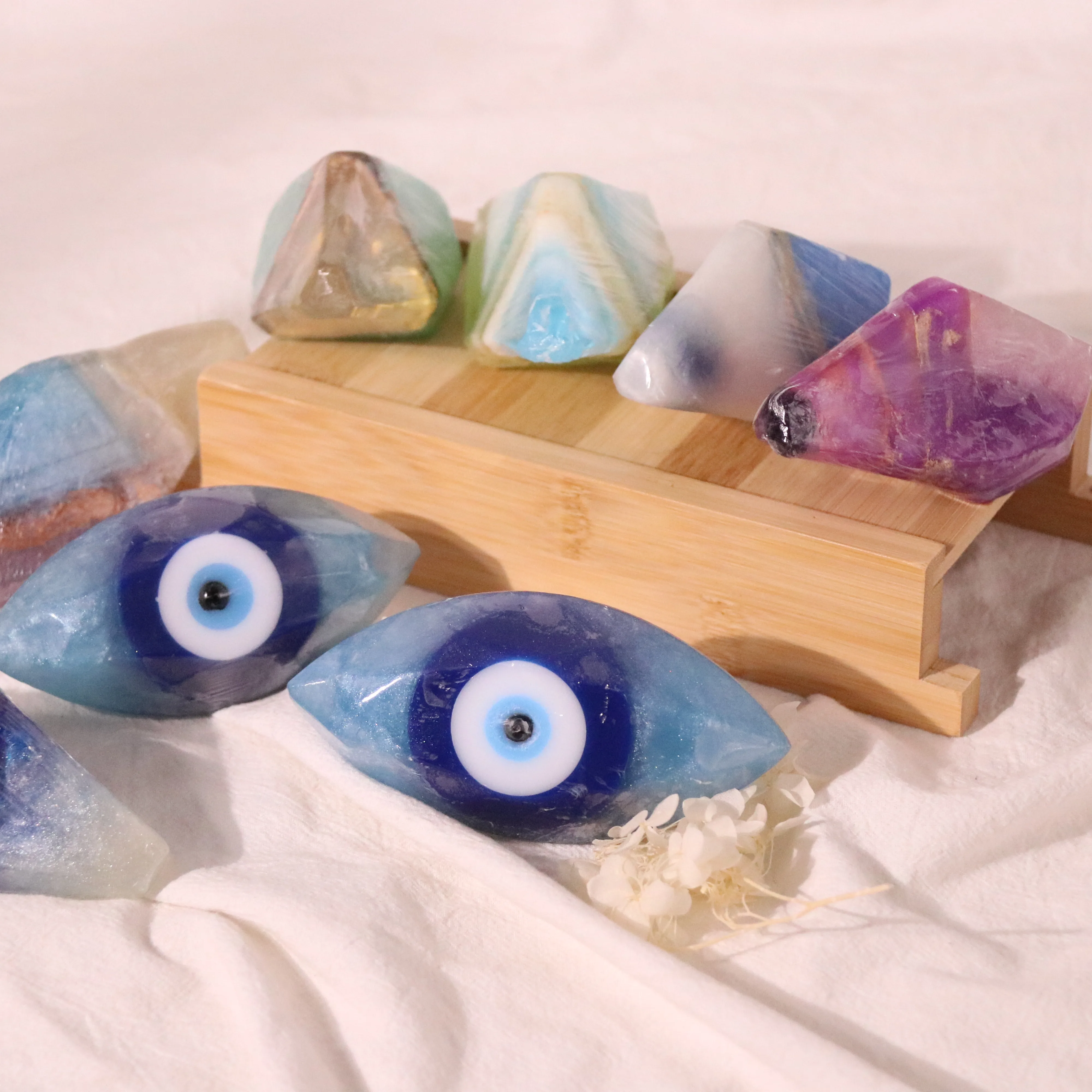C&H Earth & Home Gemstone Natural Crystal Soaps with stone Inside Decorative Scented Crystal Soap with Natural Ingredients