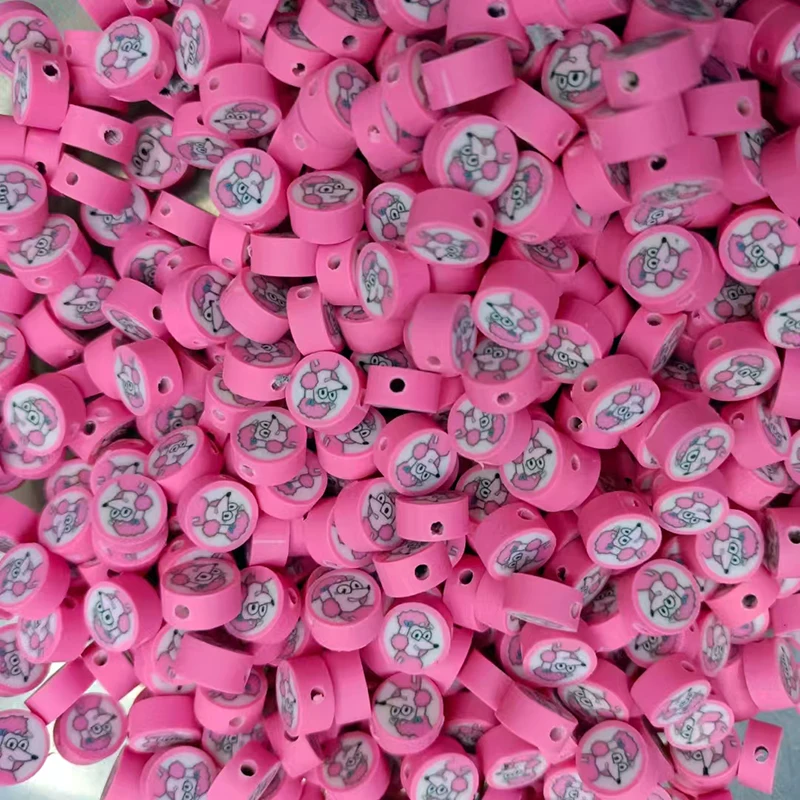 wholesale 500pcs  2024 dog polymer clay beads  are used for handmade jewelry making bracelets, necklaces for kids  woman