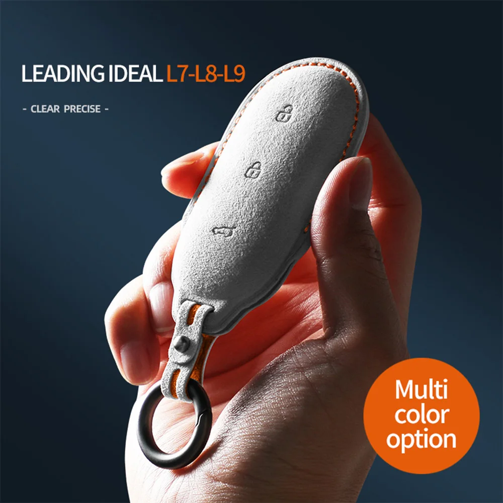 For LEADING IDEAL LiXiang L9 L8 L7 Alcantara Smart Key Keyless Remote Entry Fob Case Cover Key Case for Car