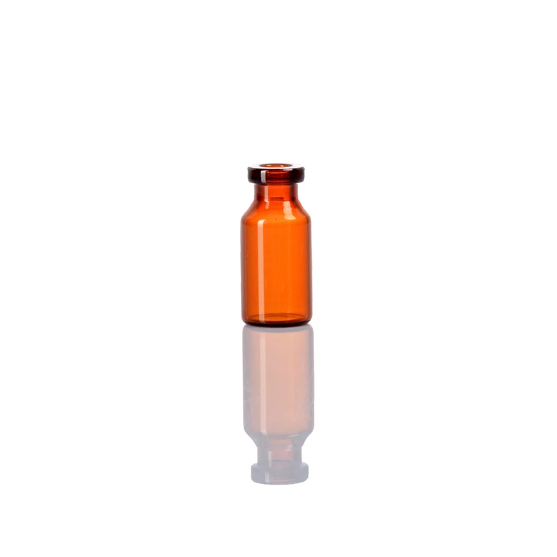 High quality 3ml mini clear amber type 1 glass vial for injection glass bottle with butyl rubber stopper and aluminum lid