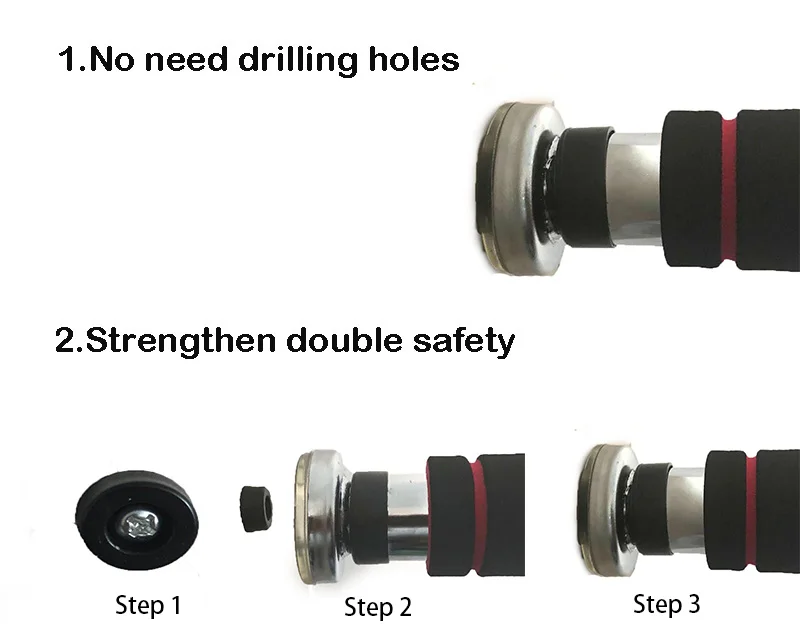 Высококачественная Регулируемая Нескользящая горизонтальная штанга для фитнеса на складе в США