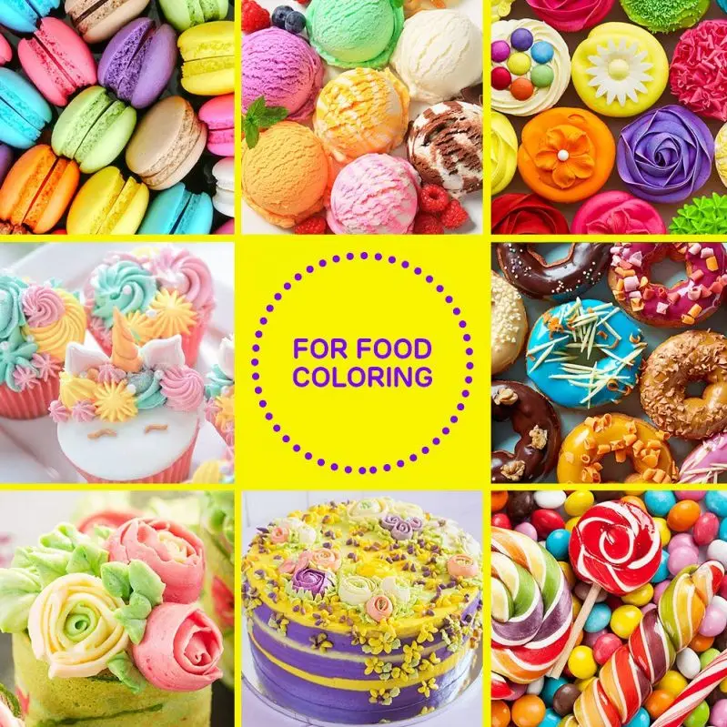 2021 hot product color 22 colours edible cake baking decorating colour safe food coloring dye