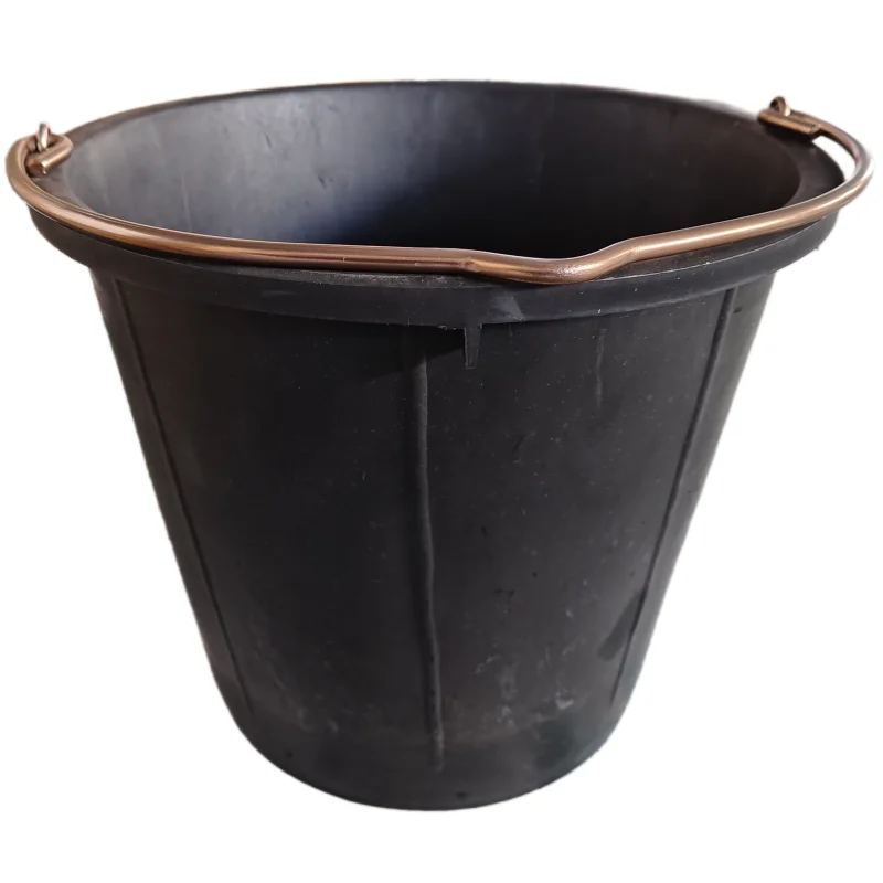 IMPA 590612 Black Anti-Explosion Neoprene Rubber Bucket With Copper Handle 20L