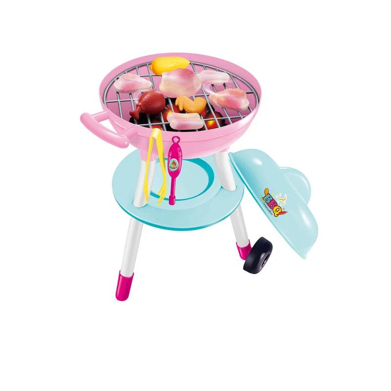 
2020 PP Plastic Pretend Play Cooking Kitchen Toy Sets BBQ Grill Toy With UV Lamp Sounds play set 