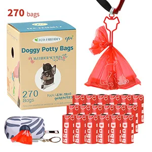 Dog Pop Waste Collection Bag EPI Biodegradable Pet Garbage Bag Dog Excrement Collection Plastic Top Sell Disposable Poop Bags