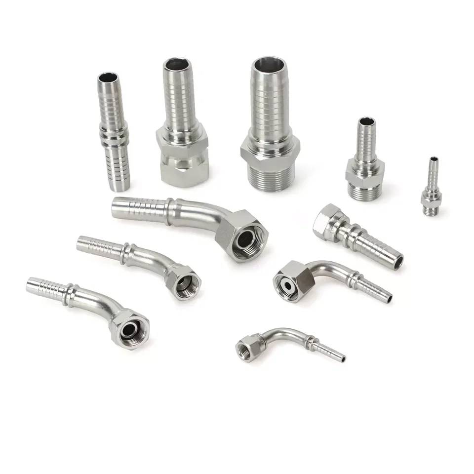 Factory BSP BSPT JIC ORFS SAE NPT Male Thread Metric Straight 45/90 Degree Elbow Hydraulic Hose Fittings