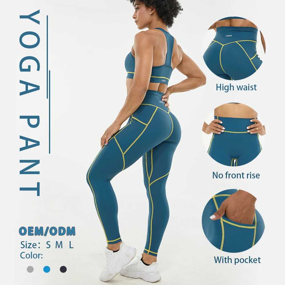 Popular product Sportswear women gym sets Contrasting colors yoga sets fitness women sport wear clothing