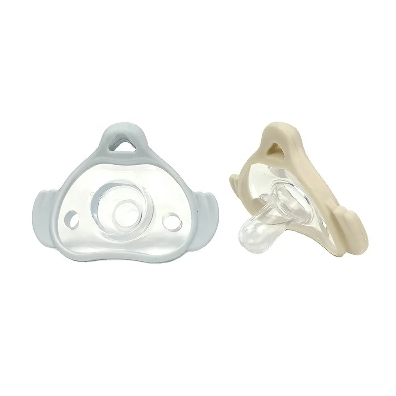 Custom Wholesale Funny Food Grade Silicone Baby Pacifier Soother Full Silicone Rubber Pacifier Nipples New Born Baby Products