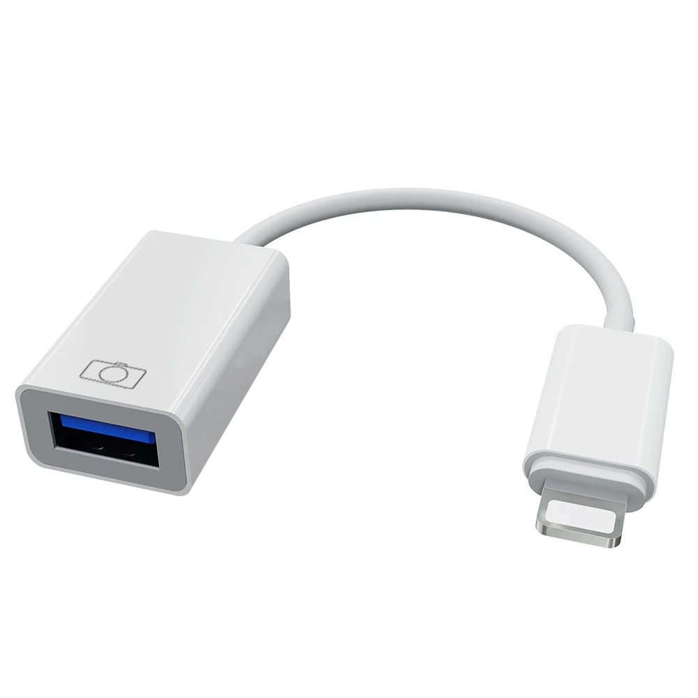 Lighting OTG 8 Pin to USB Female Data Sync Cable Compatible with iPhone