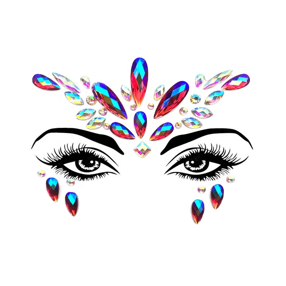 Beauty Festival Face Gem Forehead Tattoo Sticker Rhinestone Party Decor Gem Eye Sticker
