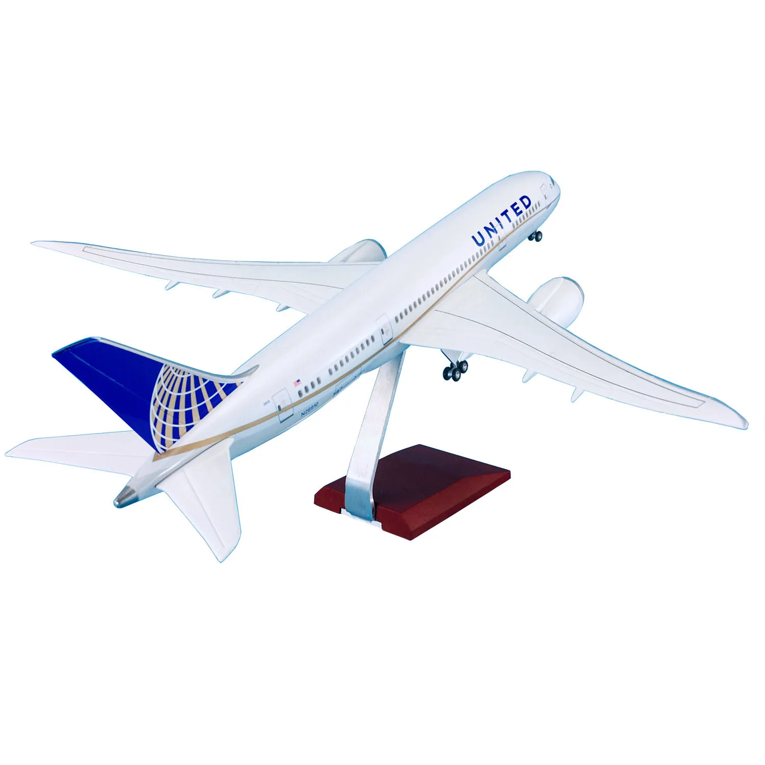 Hot Sale 43cm 1:130 scale Boeing 787-8 United Airline Resin Airplane Model