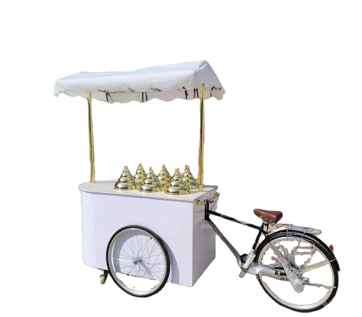 MEHEN Commercial Gelato Ice Cream Cart Mobile Vending Cart For Sale With Customized Logo
