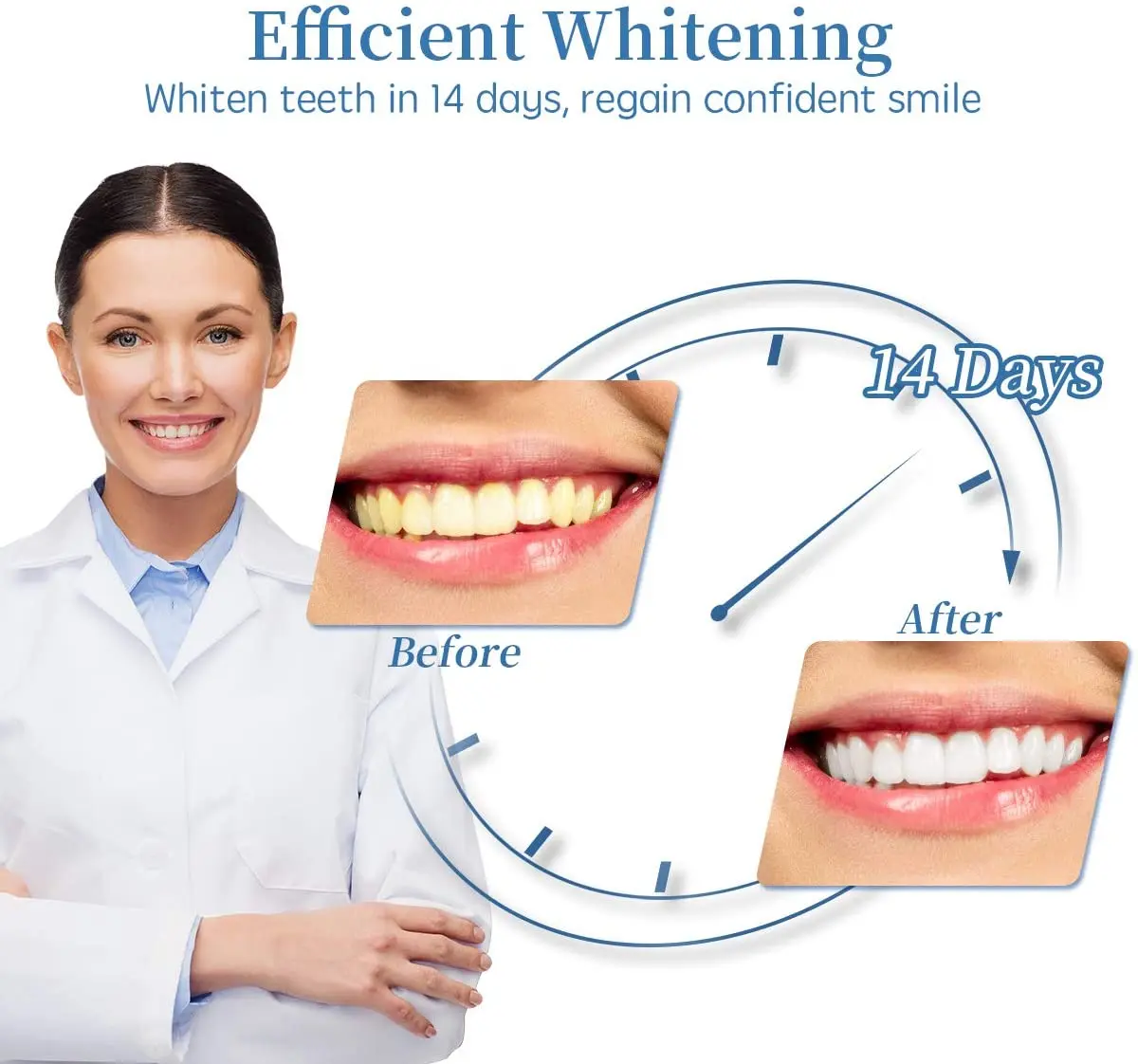 100% Effective 14Pairs Anti Allergy No Slip Dental OEM 28PCS Fresh Mint Teeth Whitening Strips
