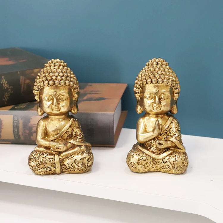 Supplier Wholesale Tabletop Small Buddha Figurines Resin Buddha Statue  For Home Decoration