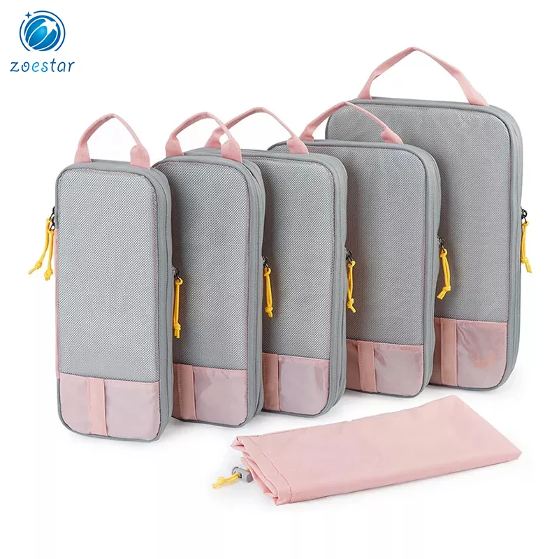 Оптовая продажа с фабрики 6 шт. компрессионных упаковочных кубиков для путешествий расширяемый органайзер багажа