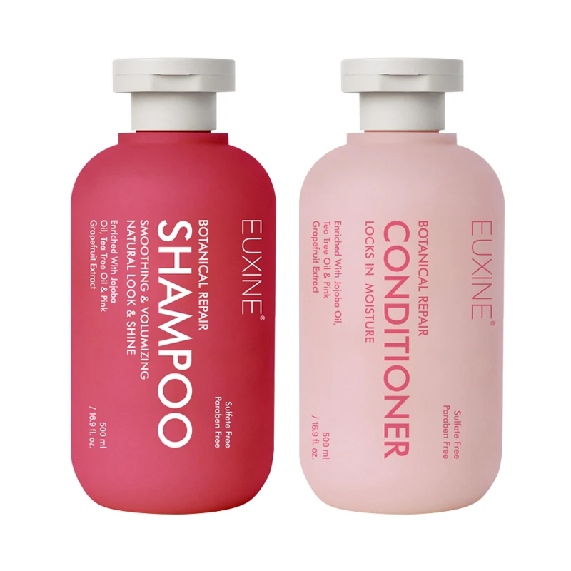 Private Label Natural JoJoba Oil Tea Tree Oil Hair Care Products Botanical Repair Volumizing Shampoo