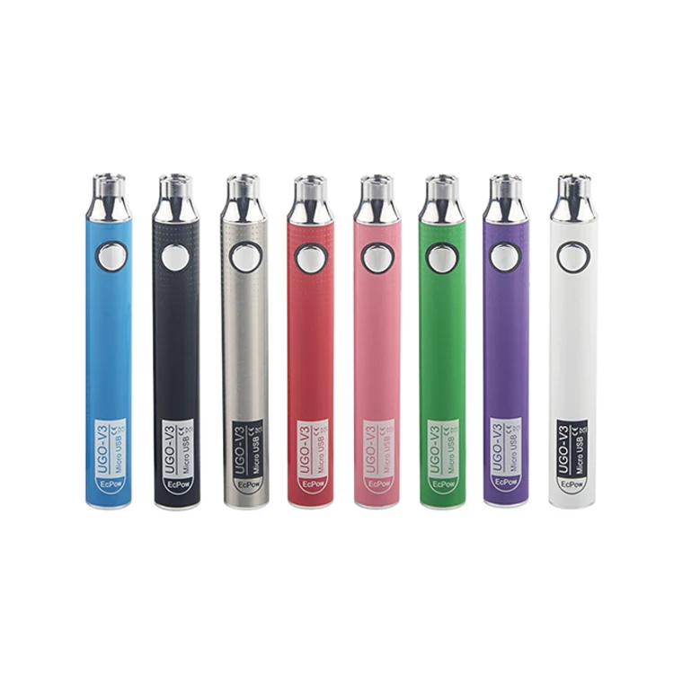  Новое поступление 650mah UGO V3 перезаряжаемый 3 4 V/3 7 V/4 0 V переменное напряжение Предварительный нагрев cbd vape pen Аккумулятор для картриджа с резьбой