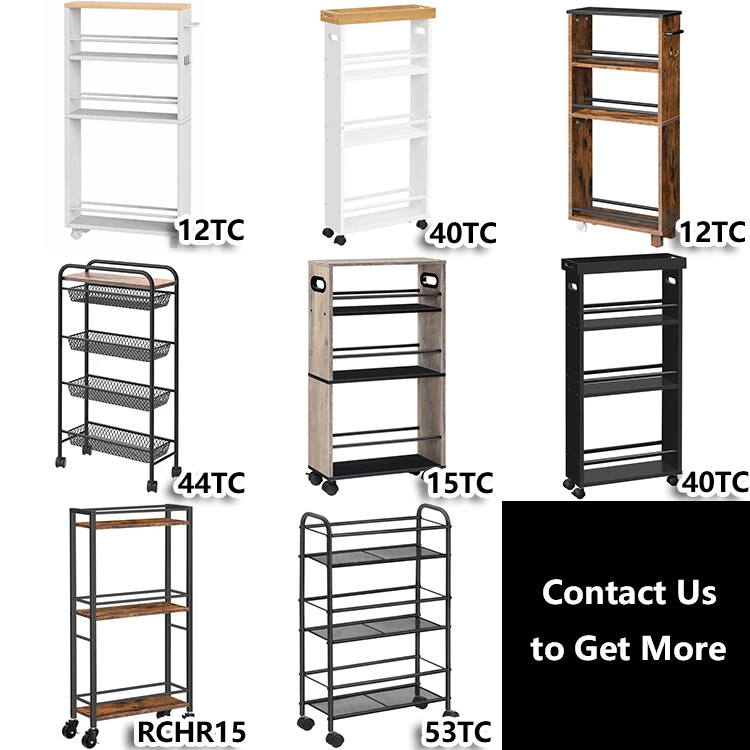 Wholesale Narrow Kitchen Carts, HOOBRO Brand Ultra Slim Kitchen Rolling Cart, Skinny Kitchen Storage Trolley on Wheels