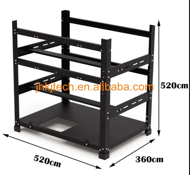  80mm Steel 12GPU Open Air Rig Frame 12 GPU Stackable Miner Rack Case in