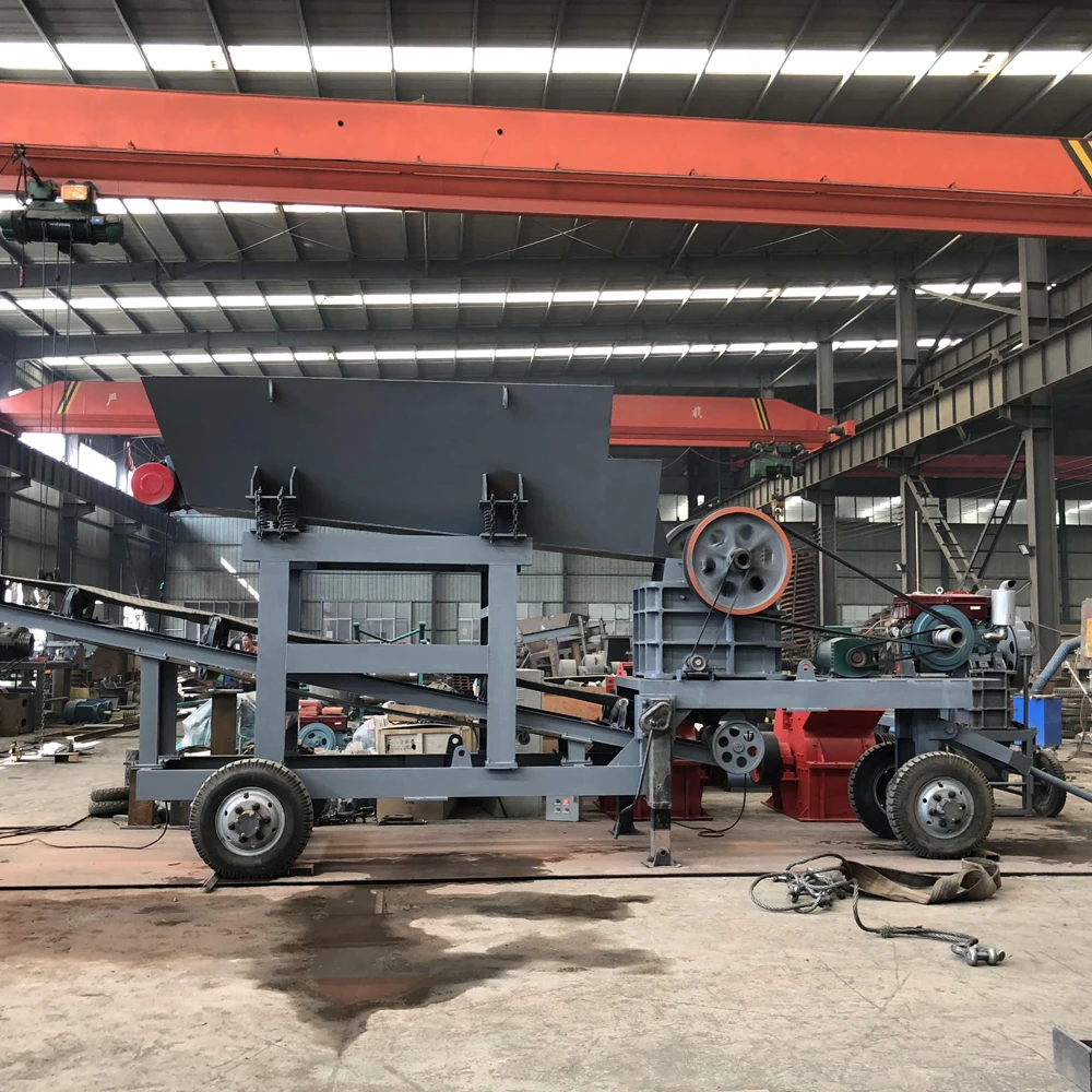 Portable concrete crushing plant,PE-250*400 jaw crusher mobile station,PE-200*350 crushing machine