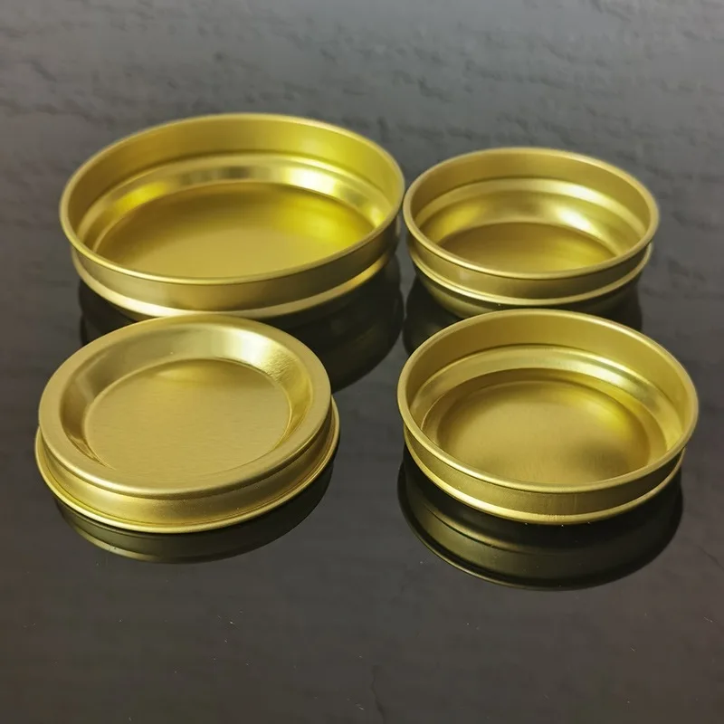 Stocked Empty Round 10G 30G 50G 100G Vacuum Metal Airtight Caviar Tin Can
