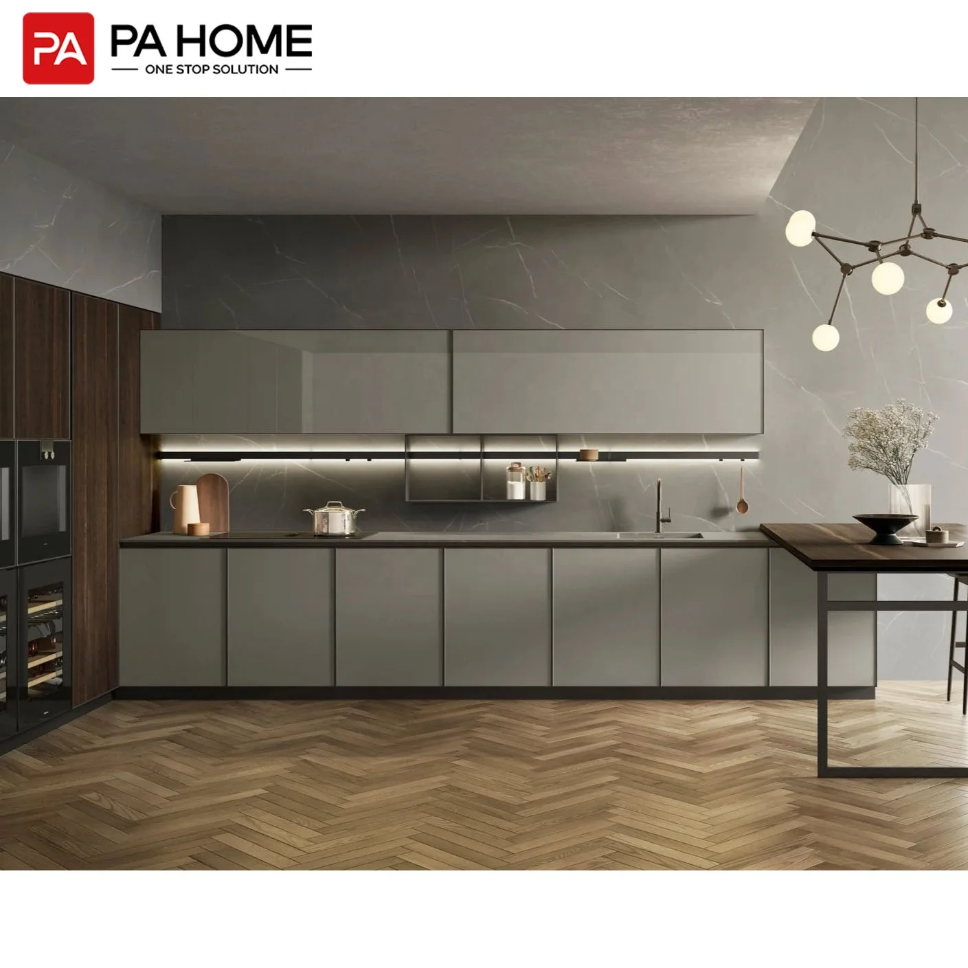 PINAI China manufacturer small smart modern cabinet designs modular kitchen furniture