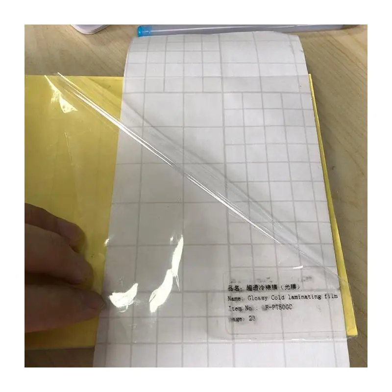 Matte Glossy White Cold Lamination Film Self Adhesive Transparent Cold Lamination Film for photos Decorative
