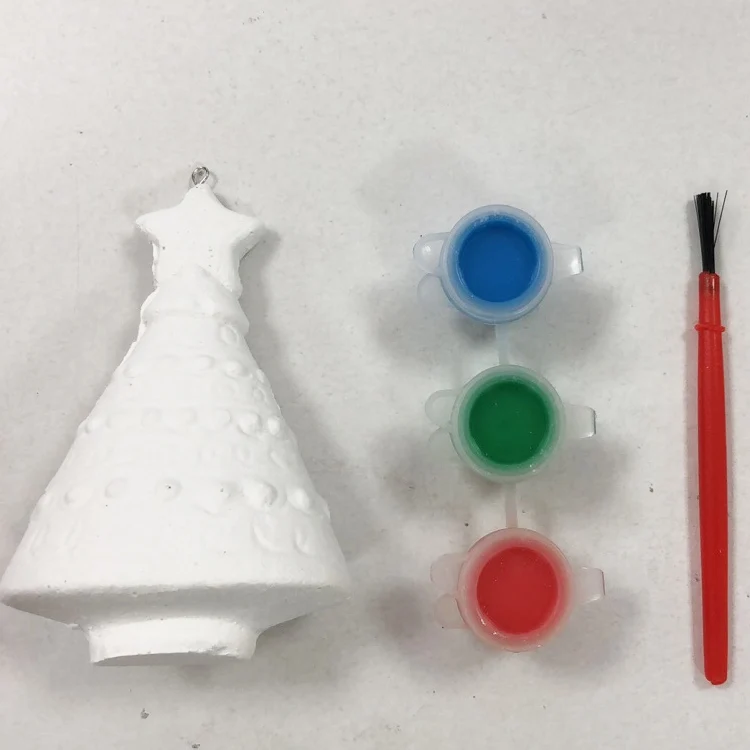 China supplier paint set paint your own hanging ornament snowman decoration DIY christmas home decoration