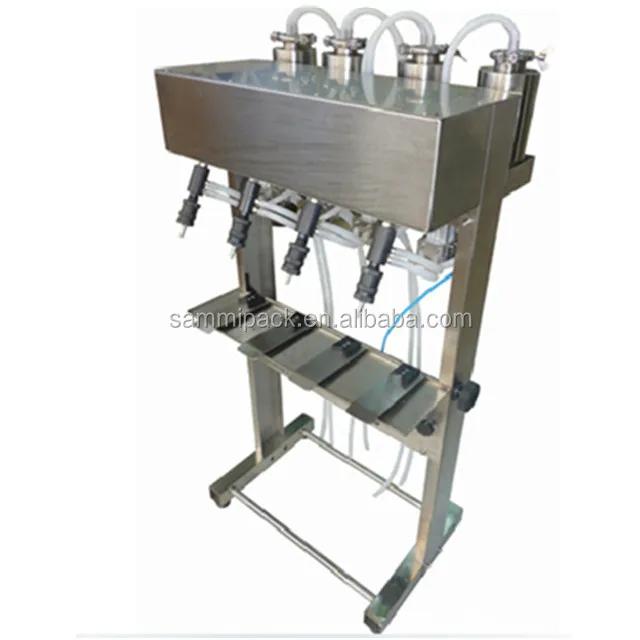 4 heads, semi-automatic pneumatic vacuum machine for filling machine perfume bottles for liquor