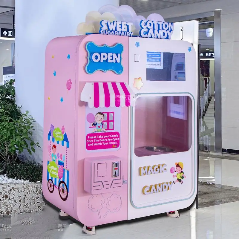 Amusement Park Durable Vending Machine Cotton Candy Cheap Price Lapool Equipment For Fully Automatic Cotton Candy