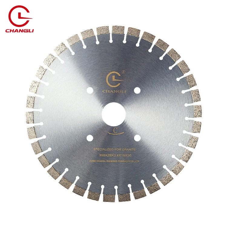 Segment not continuous rim diameter 350mm14' diamond silent saw blade for granite stone brick limestone