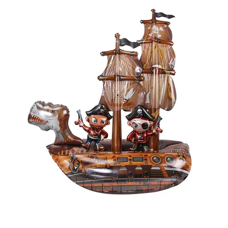 2022 hot sell realistic three-dimensional fire fighting truck corsair warship  foil balloon party decoration balloon