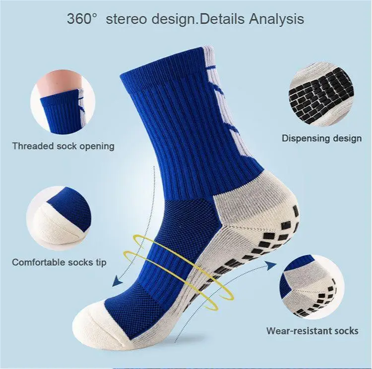 Custom Made Sports Socks Non-Slip Running Sports Men Ankle Crew Anti-Slip soccer Grip Socks Football With Logo